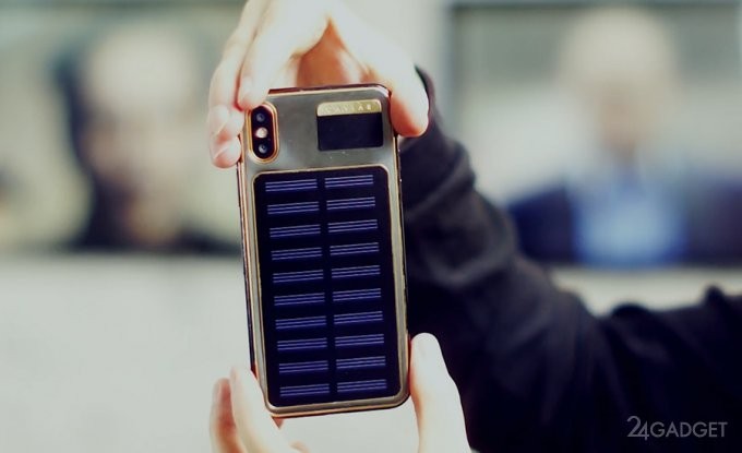 Самозаряжающийся iPhone X со встроенной солнечной панелью (7 фото)