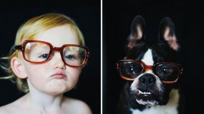 Счастливы вместе — фотоистория о взрослении девочки и щенка (10 фото)