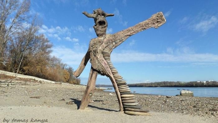 Скульптуры из коряг, выброшенных на берег (17 фото )