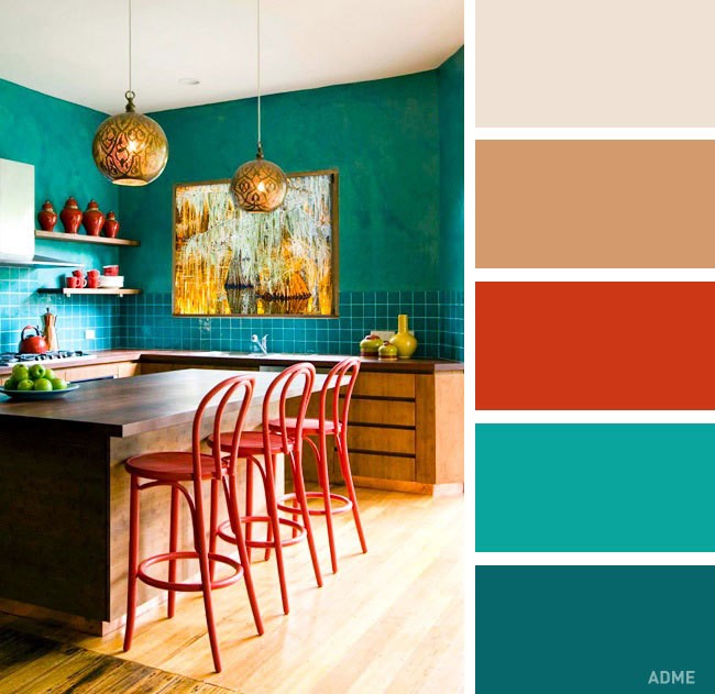 Идеальные сочетания цветов в интерьере кухни (20 фото)
