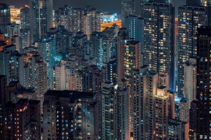 Огни ночного Гонконга (9 фото)
