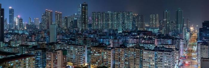 Огни ночного Гонконга (9 фото)