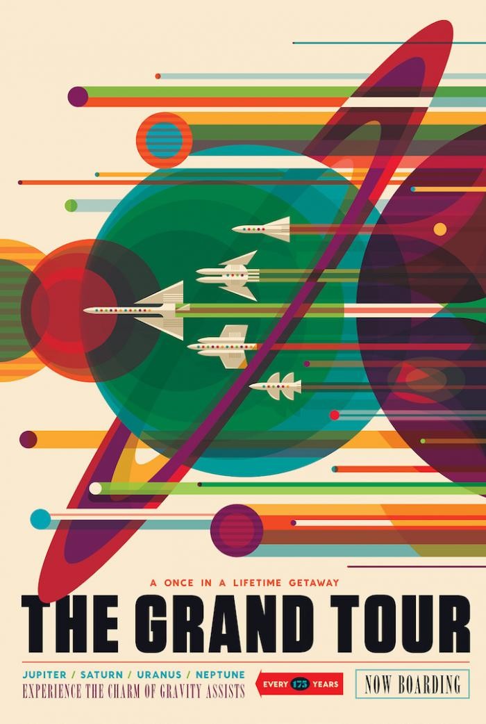 Ретро-плакаты о космических путешествиях (10 фото)