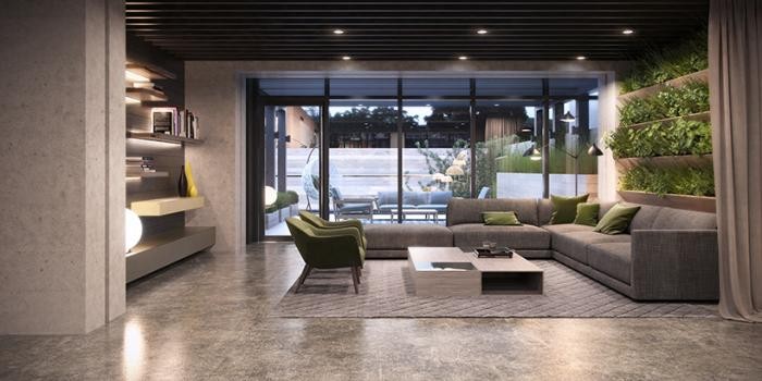 Элитный дом в Бруклине с каскадными этажами (7 фото)