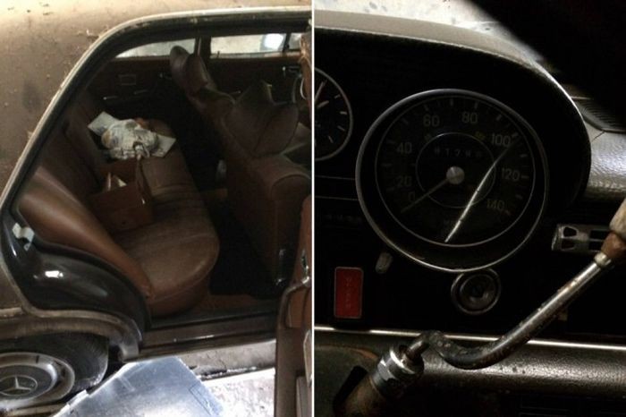 В заброшенном гараже нашли раритетный автомобиль (8 фото)