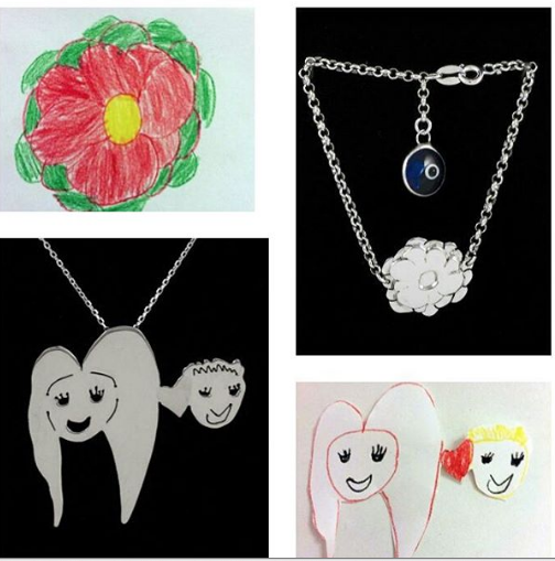 Художники превращают детские каракули в ювелирные изделия (15 фото)