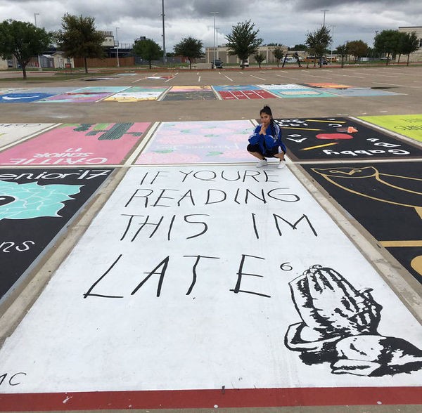 Американские школьники раскрасили свое парковочное место (12 фото)