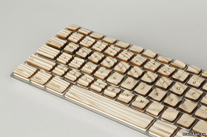 Деревянная рельефная клавиатура (7 фото)