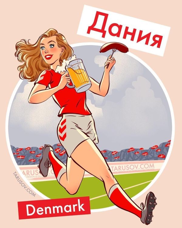 Футбольный пинап от российского художника-иллюстратора (13 фото)