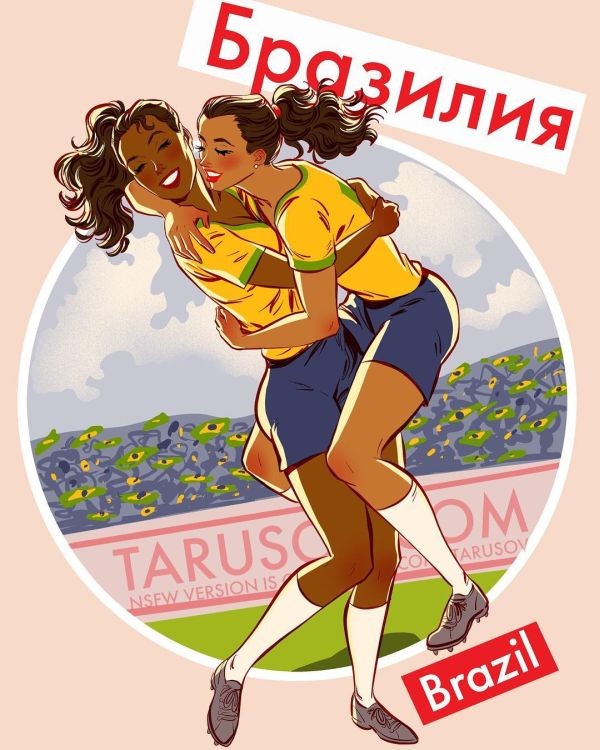Футбольный пинап от российского художника-иллюстратора (13 фото)