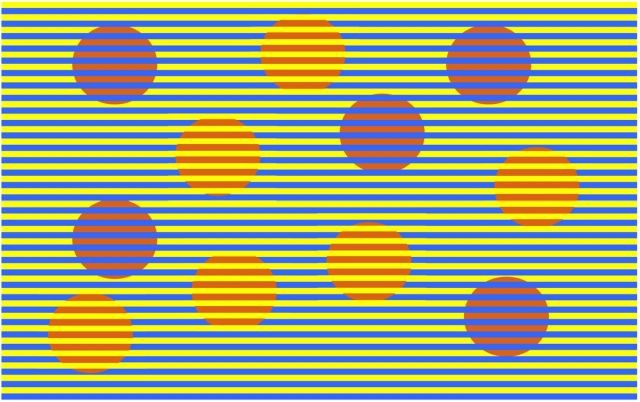 Оптическая иллюзия "Конфети": какого цвета круги? (3 фото)