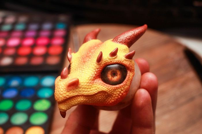 Голова дракона из полимерной глины своими руками (20 фото)