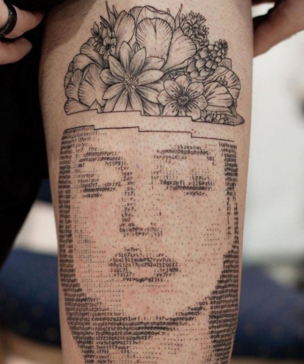 Необычные татуировки в стиле ASCII (18 фото)
