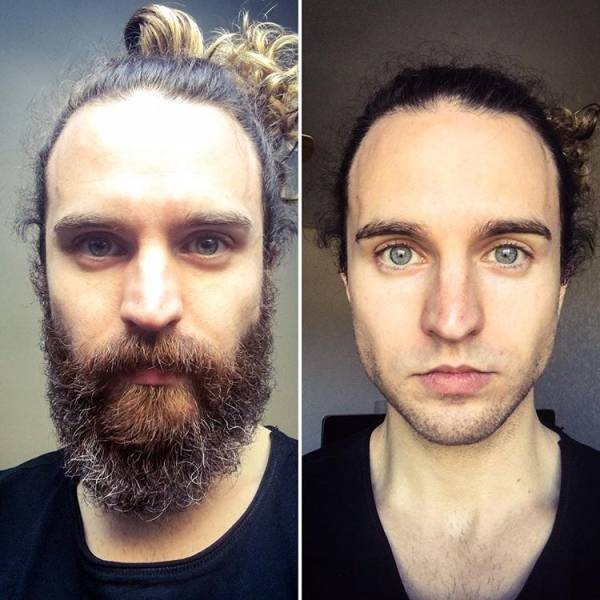 Лучше с бородой или без? (19 фото)