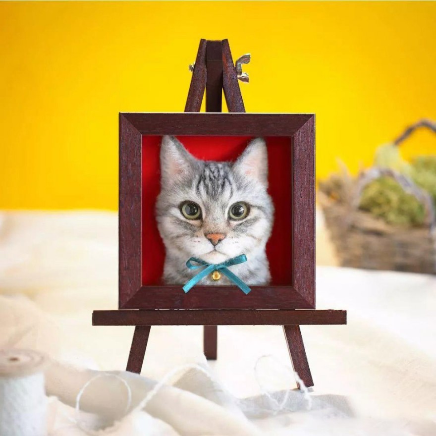 3D-портреты кошек из шерсти