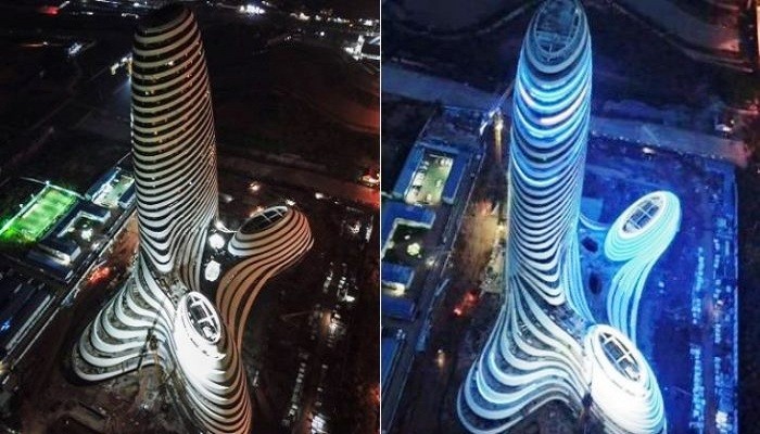 Новый китайский небоскреб необычной формы
