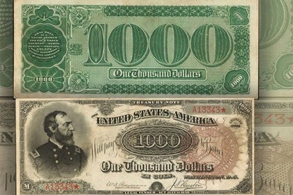 1000-долларовую банкноту продали за 2 млн.долларов